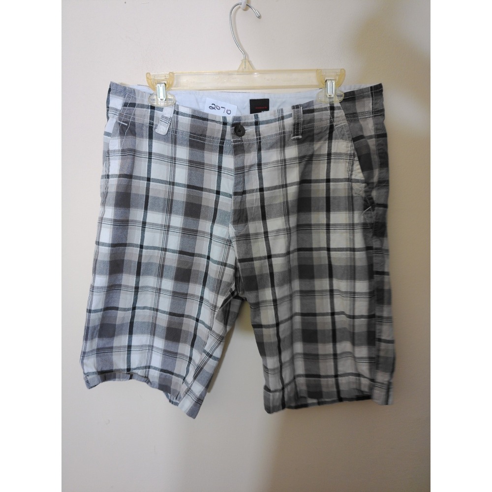 J. Ferrar Plaid Shorts Women 33 Gray Modern Fit Cotton Casual Coastal Academia